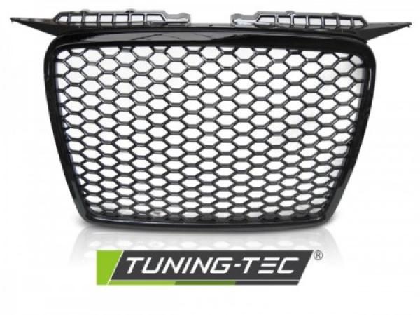 Sportgrill / Kühlergrill kompatibel mit Audi A3 8P 05-08 Hochglanz schwarz in Wabendesign